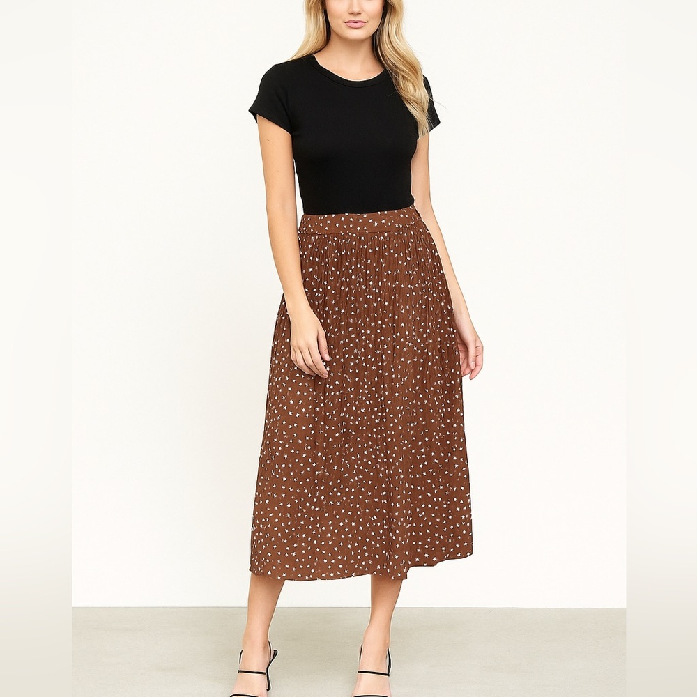 Brown Polka Dot Skirt